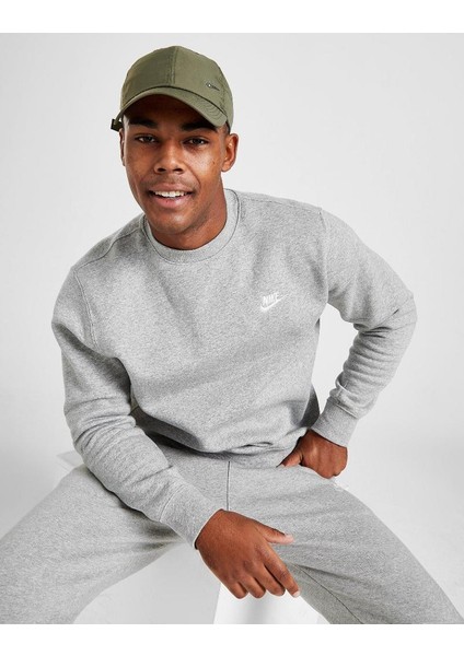 Nsw Club Fleece Crew Gri Erkek Sweatshirt