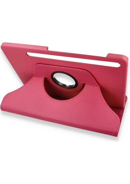 Samsung Galaxy X800 Tab S8 Plus 12.4 Kılıf 360 Tablet Deri Kılıf - Pembe