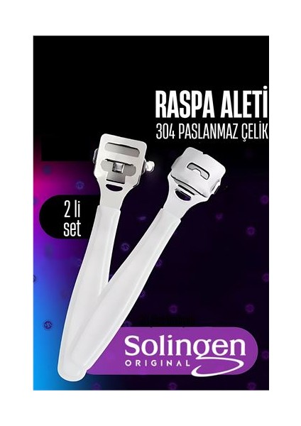 Hsnet Raspa Aleti - Jiletli Ayak Topuk Törpüsü 2 Adet Solingen Profesyonel