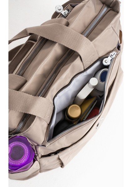 Su Geçirmez Kumaş 5 Bölmeli Hafif Çapraz Askılı ve Omuz Kadın Çantası