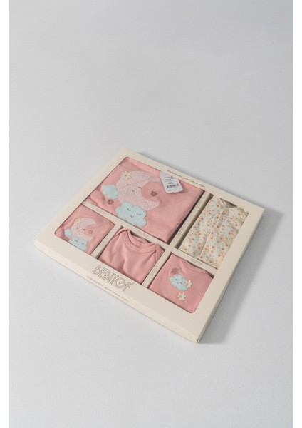 Kız Bebek Yenidoğan 0-3 Ay Gece Temalı 10LU Hastane Çıkışı & Zıbın Seti