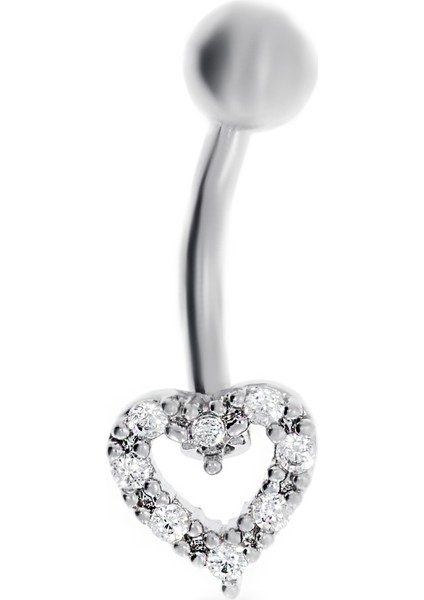 Kadın Çelik Kalp Model Piercing