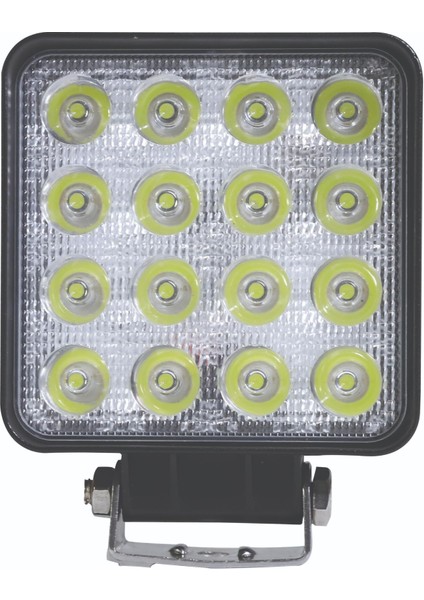 LED Kare Çalışma Lambası 16 LED 12/24V E-Belgeli 48W - Wolfram 31910