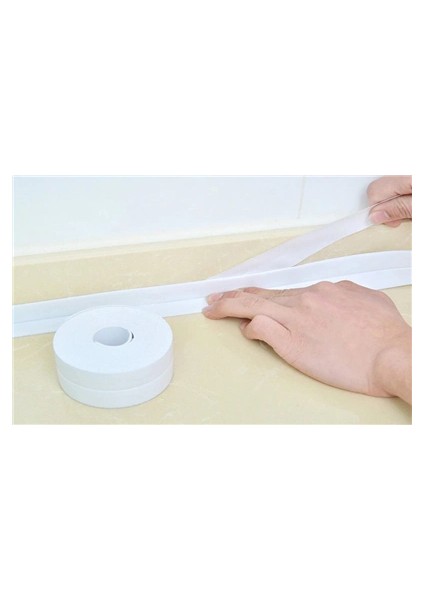 Beyaz Su Sızdırmaz Lavabo Kenar Bandı (Kutusuz)(3.2m)