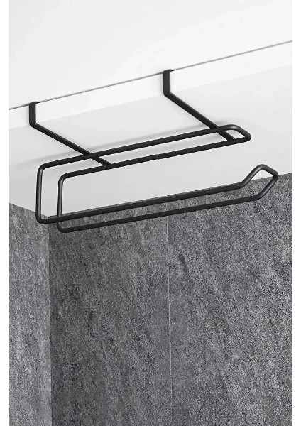 Siyah Dolap Içi Kağıt Havluluk Askı