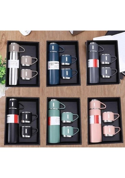 Üçlü Bardak Paslanmaz Çelik Termos Seti indirimleri