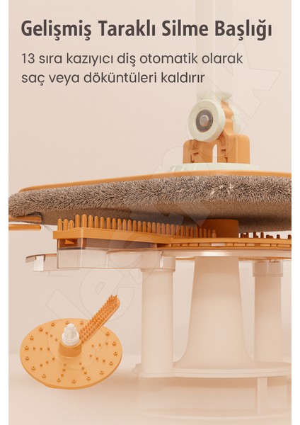 Kirli ve Temiz Su Ayıran Mop - 3 Adet Bezli - Ekstra Kaliteli - Döndürmeli Mop - Döner Paspas fırsatları