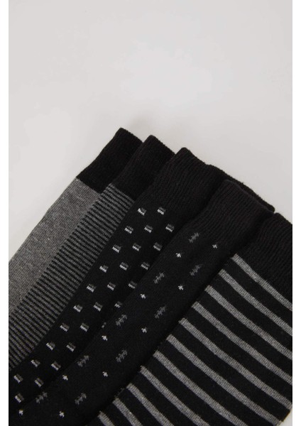 Erkek 5'li Pamuklu Uzun Çorap A7552AXNS