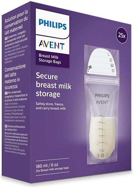 SCF60325 Anne Sütü Saklama Poşeti 25 Adet (5 Adet) fiyatları