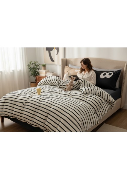 Nevresim Takımı Çift Kişilik Funny Kolay Ütülenir Siyah-Kahve fiyatları