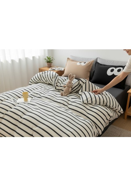 Nevresim Takımı Çift Kişilik Funny Kolay Ütülenir Siyah-Kahve modelleri