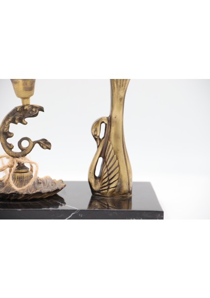 El Yapımı Mermer Taşlı Bronz Desenli Obje fiyatları