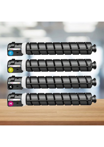 Canon Imagerunner Advance C2225 Muadil Toner Seti / İRC2025 / Siyah - Mavi - Sarı - Kırmızı