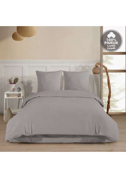 Plain %100 Pamuk Flanel Çift Kişilik Lastikli Çarşaflı Nevresim Takımı modelleri
