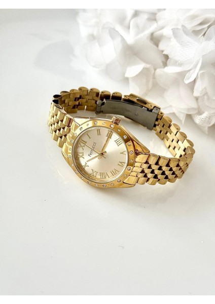 Zirkon Taşlı Rolex Kasa Jübile Kordon Çelik Kadın Kol Saati modelleri