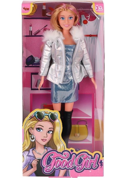 WG-66770 Parlak Elbiseli Ceketli Bebek 29 cm modelleri