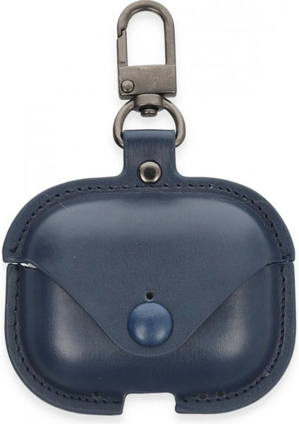 Airpods Pro 2 (2.nesil) Çanta Deri Kılıf - Lacivert