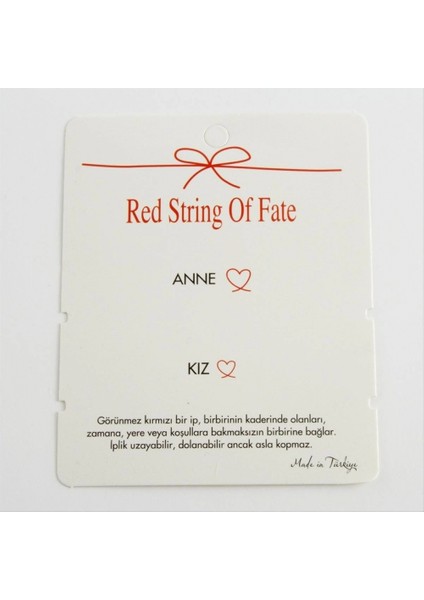 Ieg 2'li Anne Kız Yazılı Bileklik Kartı 200 Adet