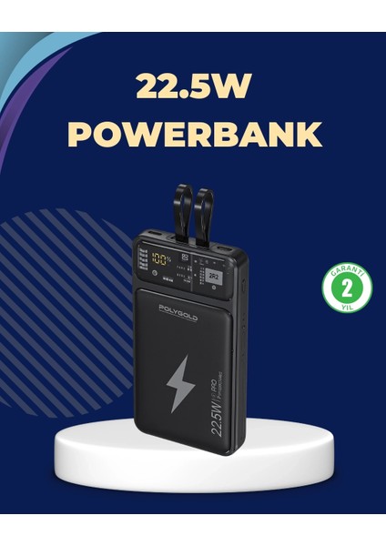Buğz Taşınabilir Powerbank 22.5W Hızlı Şarj Destekli