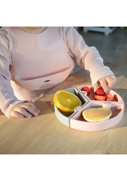 Puzzle Mama Tabağı Pinky Pink Powder Grey (3 Adet) fiyatları