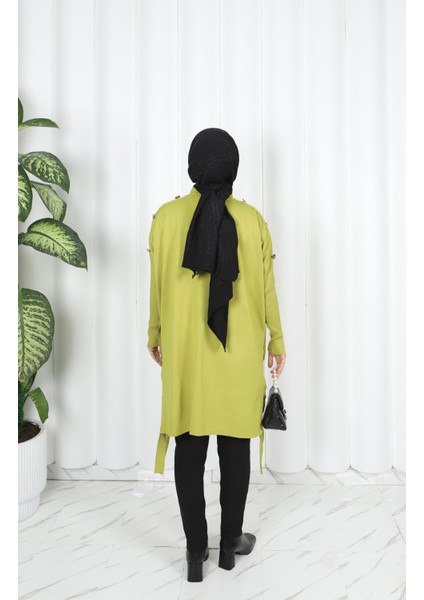 Düğme Detaylı Merserize Tunik indirimleri