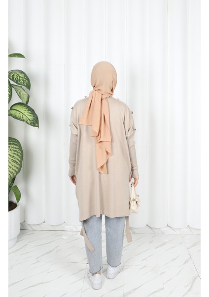 Düğme Detaylı Merserize Tunik indirimleri