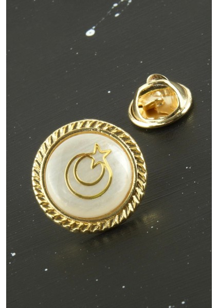 Ay Yıldız Sedef Yaka Rozet