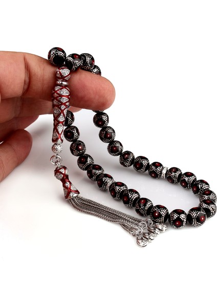 Küre Kesim Erzurum Oltu Taşı 925 Ayar Gümüş Püsküllü modelleri