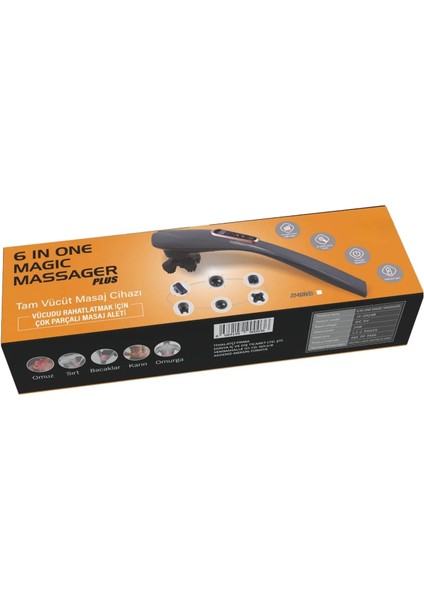 Magic Massager Plus JY-2024B Masaj Aleti Boyun Sırt Bacak Kol Karın Bel 6 Başlıklı