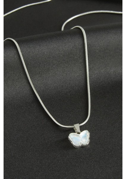 Kelebek Çelik Kolye