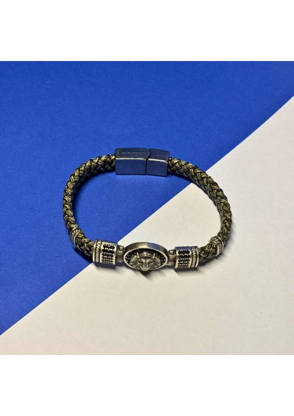 El Işçiliği ile Üretilmiş Hakiki Deri Erkek Bileklik modelleri