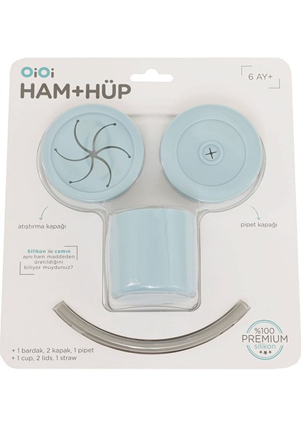 Ham + Hüp Mineral Blue / Powder Grey (5 Adet)