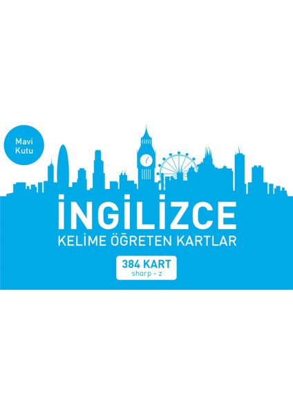 Ingilizce Kelime Öğreten Kartlar Mavi Kutu (Sharp-Z)