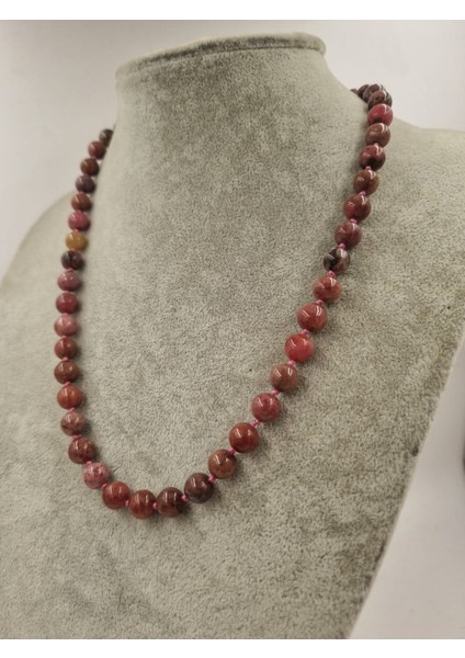 Rodokrosit 8MM/45CM Kolye
