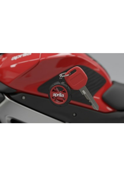 Aprilia Logolu Özel Tasarım Lastik Detaylı Motosiklet Anahtarlığı fiyatları