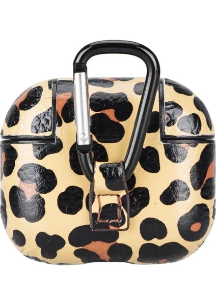 Apple Airpods 3.nesil Uyumlu Deri Kılıf Juni Leo-Ne Leopar modelleri