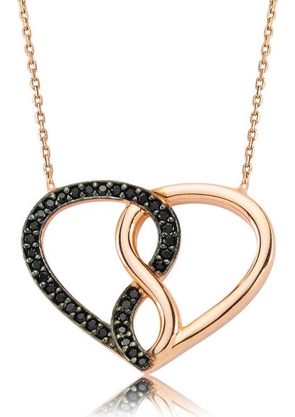 925 Ayar Gümüş Kalpli Sonsuzluk Kadın Gümüş Kolye PT2610345 (972972)