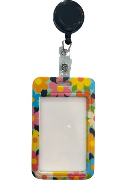 Yaka Kartı Yoyolu Kartlık Koruyucu Çekmeli Kart Tutucu Kartlık Çiçekler fiyatları