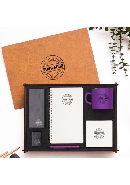 Vıp Ahşap Kutulu Kurumlara Özel Hediye Seti 3626-05