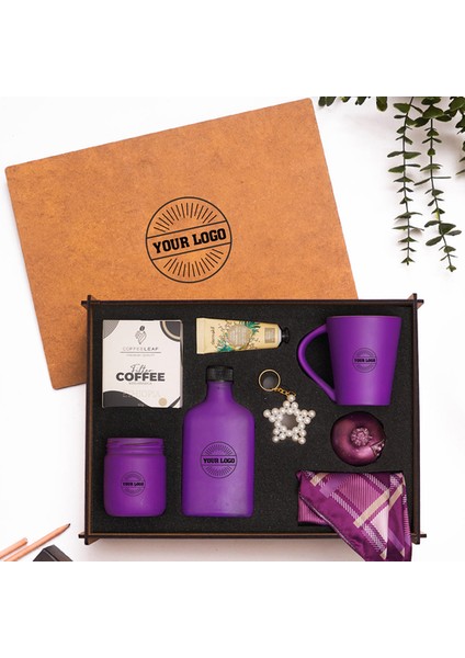 Vıp Ahşap Kutulu Kurumlara Özel Hediye Seti (Kadın) 3626-01