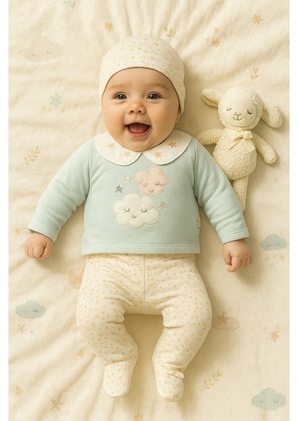 Kız Bebek Yenidoğan 0-3 Ay Gece Temalı 10LU Hastane Çıkışı & Zıbın Seti