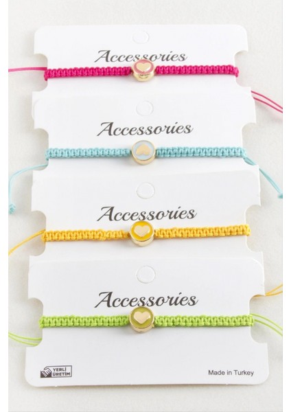 Ieg Kalp Mineli Makrome Örgülü Bileklik