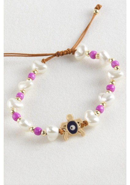 Ieg Kaplumbağa Boncuk Inci Makrome Ip Bileklik fiyatları