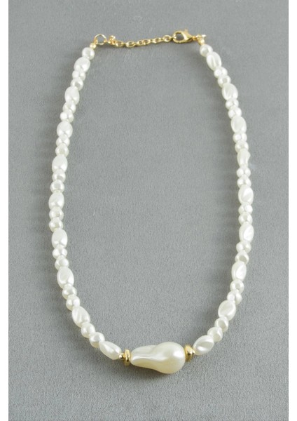 Ieg Oval Taşlı Inci Kolye