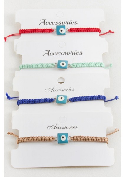 Ieg Kare Nazar Makrome Örgülü Bileklik