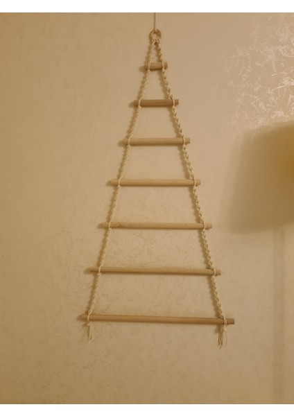 Şık Bej Makrome Yılbaşı Ağacı, Dekoratif ve Zarif Tasarım