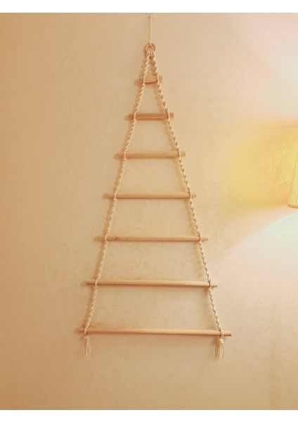 Şık Bej Makrome Yılbaşı Ağacı, Dekoratif ve Zarif Tasarım fiyatları