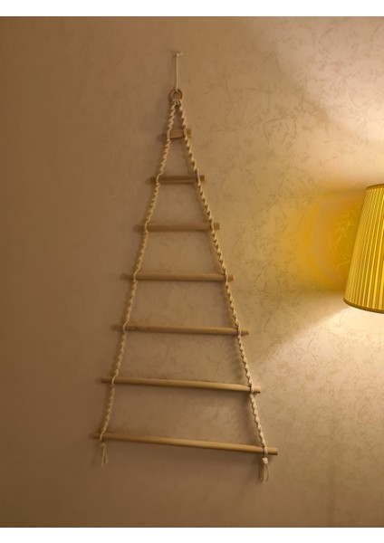 Şık Bej Makrome Yılbaşı Ağacı, Dekoratif ve Zarif Tasarım modelleri