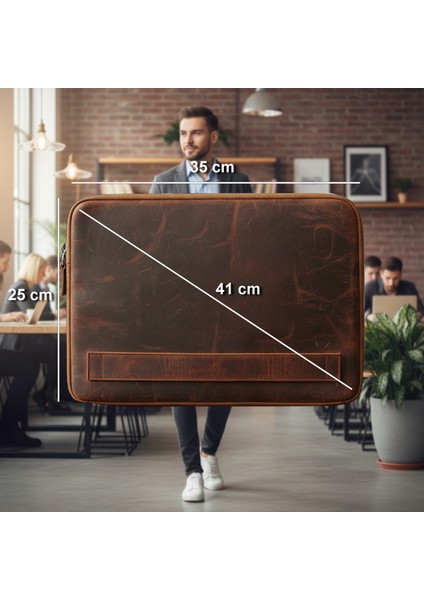 Vintage Hakiki Deri Fermuarlı Çanta I 2 Kartlık 2 Cep I 14 Inç Uyumlu | El Yapımı MacBook Kılıfı modelleri