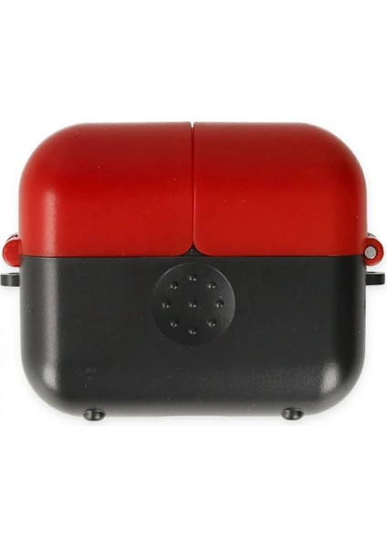 Airpods 3 (3.nesil) Basmalı Kılıf - Siyah-Kırmızı
